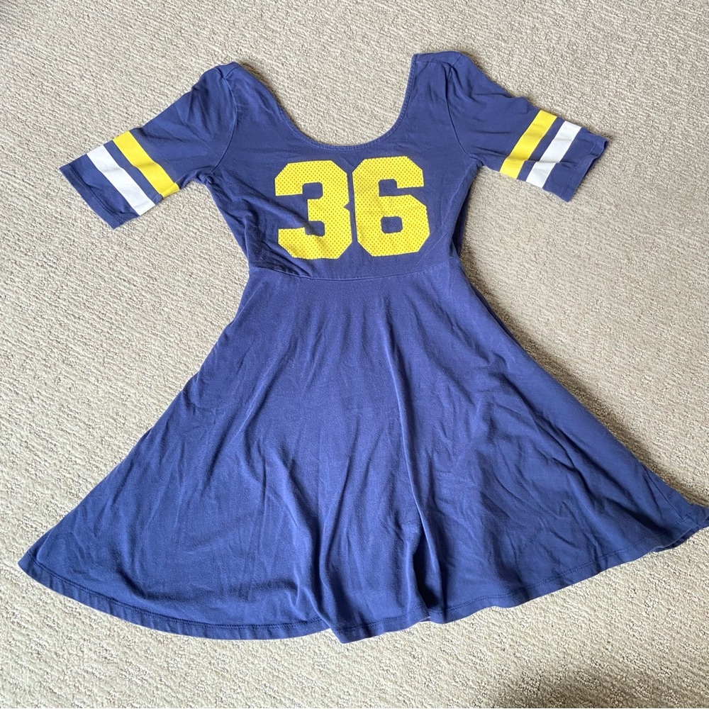 H&M No.36 Striped Navy Blue Dress